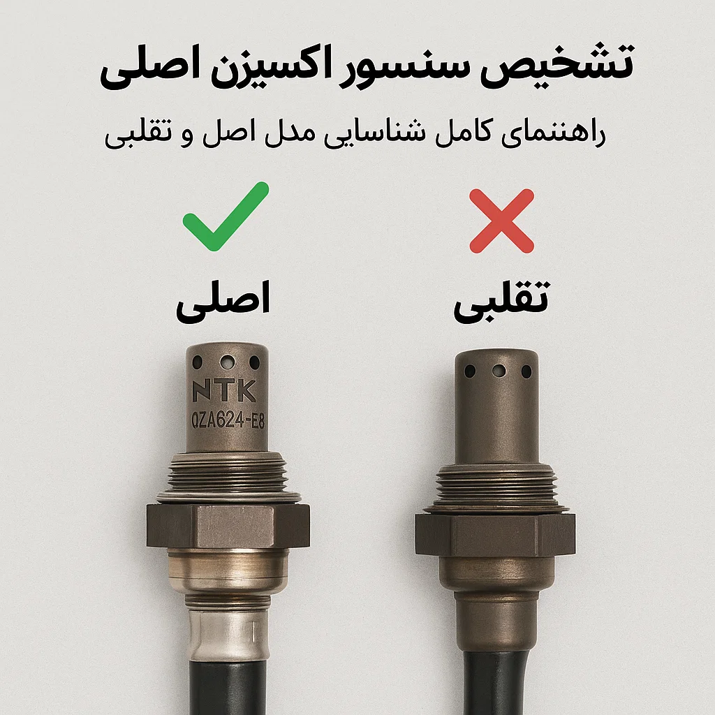 تشخیص سنسور اکسیژن NTK اصلی | راهنمای کامل شناسایی مدل اصل و تقلبی